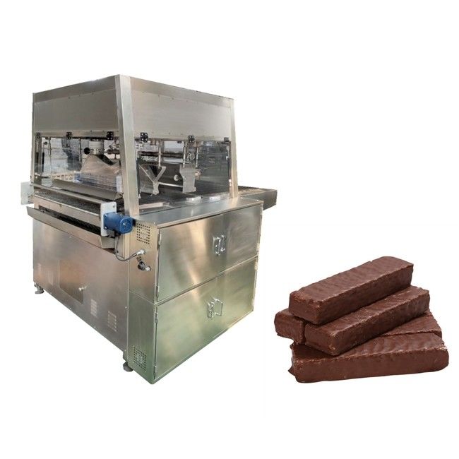 Double Pumps Pure Chocolate Enrobing Line With Tube Type Exchanger