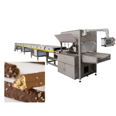 500 Kg/H Peralatan Enrobing Cokelat Murni Dengan Dua Pompa 1200mm Lebar